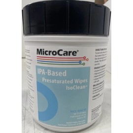 MicroCare MCC-BACW IsoClean Pre-Saturated IPA-Based Flux Remover Wipes, 100/Tub