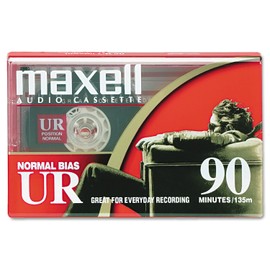 Maxell®Dictation & Audio Cassette, Normal Bias, 90 Minutes (45 x 2), Each