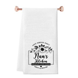JTOUK Lolli's Küchentuch Best Lolli Lala Nani Meemaw Nan Gram Nona Yiayia Ever Geschenk Oma Geburtstag Merch (Love Nan Towel EU)