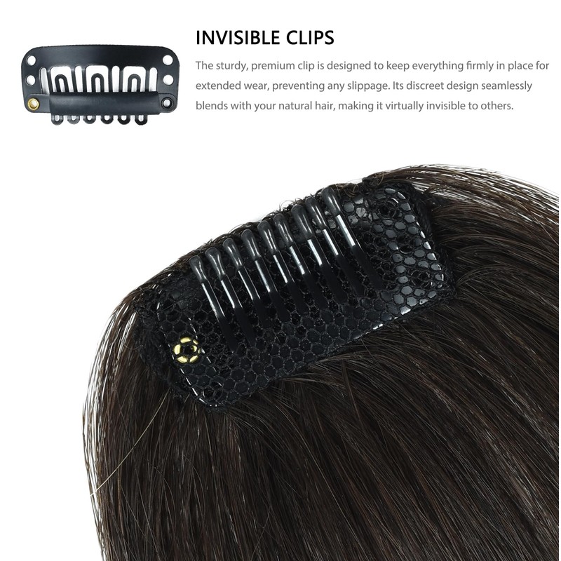 Rose bud Bangs Hair Clip in Fringe Bangs with Temples