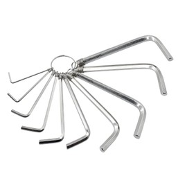 Bivethoi Set of 10 Allen Wrench Hex Key from 1.5 to 10 mm, L Shaped Spanner Set with Key Ring Metric Hexagon Wrench Repairing Tool