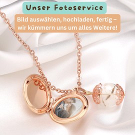 Rose gold plated dandelion necklace with locket