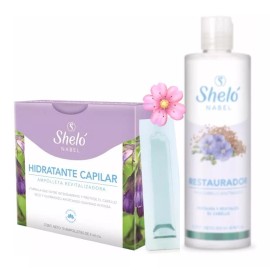 Sheló Nabel Kit  Para Cabello Reseco, Restaurador, 10ampolletas