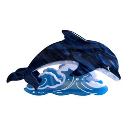 Funny Sea Dolphin Hair Clip,Acetate Claw Clips,Small Hair Clips for Women,Funny Hair Clips for Girl,Blue