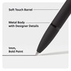 U Brands Midnight Monterey Ballpoint Pens, 4 Count, Black Soft