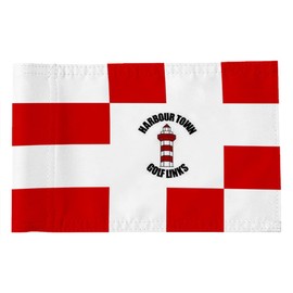 2BUT Harbour Town Golf Links Golf Pin PGA Flag Practic Putting Green Golf Flag For Backyard Garden Double-Sewn 600D Nylon Miniature Pin Flag Regulation Tube Flag(Red 8"X6")