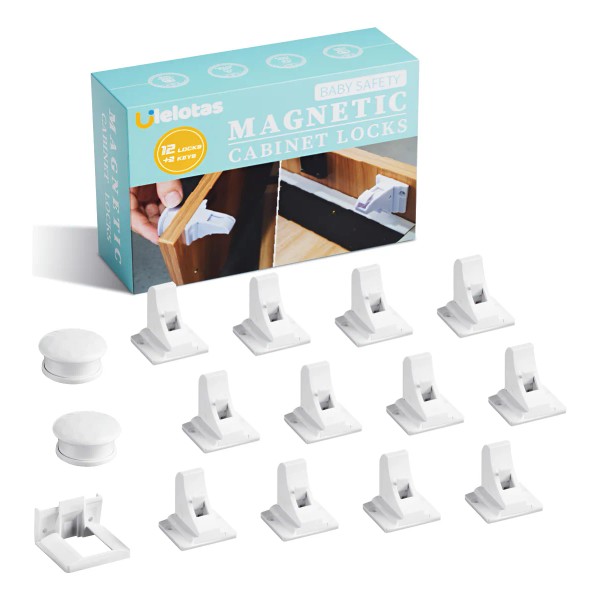 Paquete De 12 Cerraduras Magnéticas A Prueba De Bebés Para