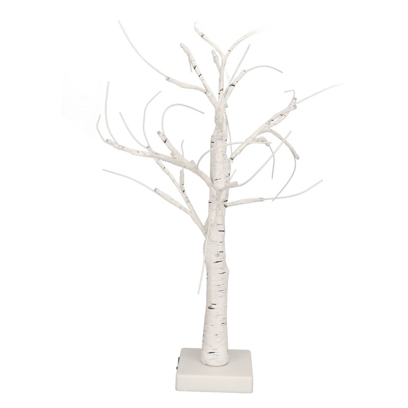 Lighted Birch Tree Adjustable Branches Stable Bottom Birch Tree with
