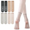 SamHeng 4 Pairs Women's Ankle High Pop Socks, Ultra Thin