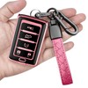 Sindeda for Jeep Key Fob Cover with Keychain Soft Full