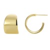 Minimalist Wide Chunky Gold Stud Earrings for Women Dangle Drop