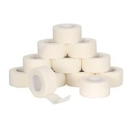 12 Rollen Fingerpflaster Selbsthaftende Bandage 2,5cm x 4,5m Selbstklebender Verband Haftbandage Elastische Binde Cohesive Fixierverband Pflasterverband Pet Vet Wrap f√ºr Erste Hilfe Sport (Wei√ü)