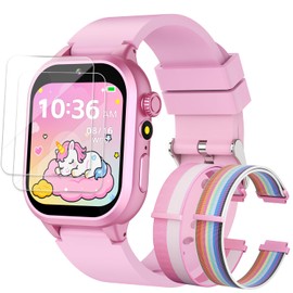 MOFGDNI Smart Watch for Girls - Kids Watch with 39 Games, Built-in Camera, Video Recorder, Alarm, Calculator, Pedometer & Various Wallpapers – Toys for Ages 4-12 Years Old Birthday