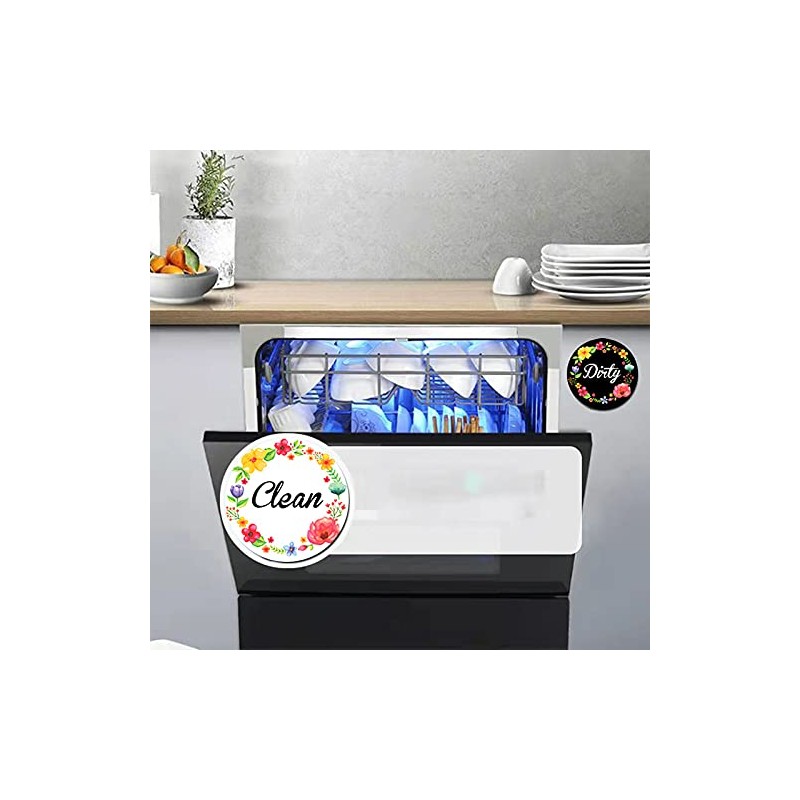 Dishwasher Magnet,Clean Dirty Sign Indicator- Double Sided Magnet with Magnetic
