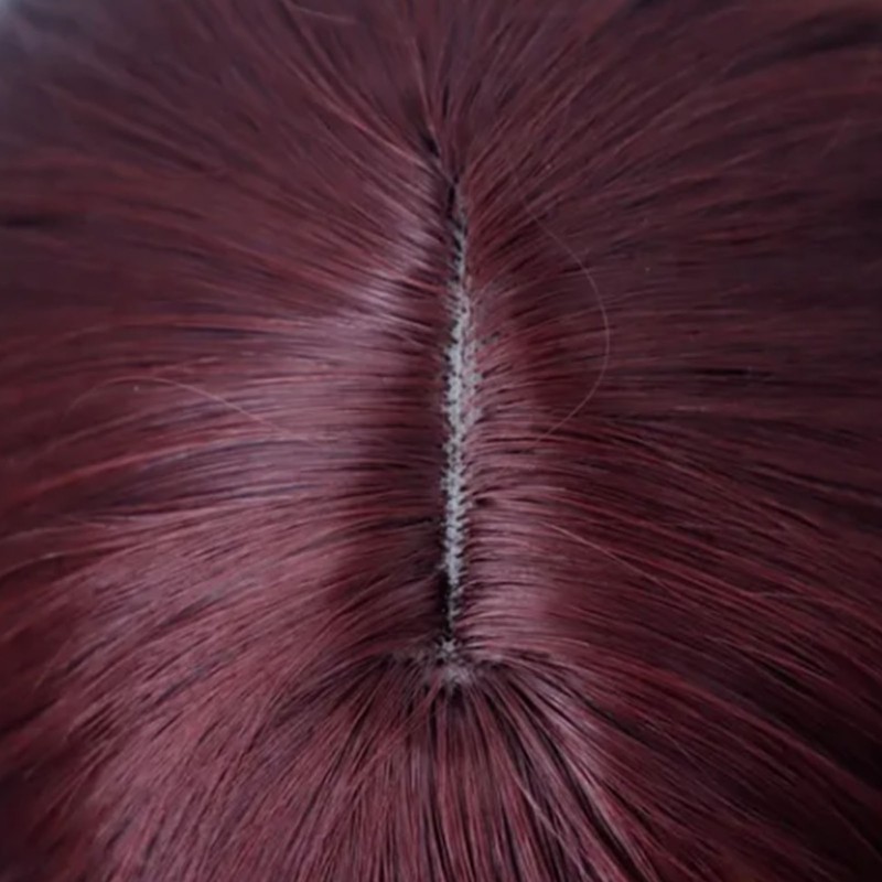 Women Wig Wine Red Button Hair Net Portable Compact Practical