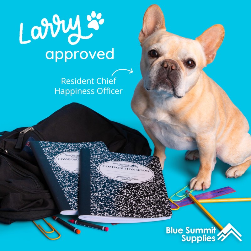 Blue Summit Black Composition Notebook, Black and White Composition Notebook