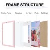 Vittanly 8x10 Picture Frame, Engineered Wood with Shatter Resistant Plexiglass,