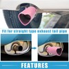 A ABSOPRO Car Exhaust Tip Heart Shaped Tail Pipe 2.48Inch