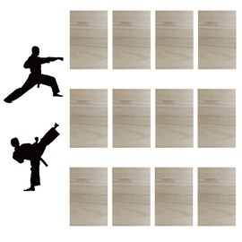 JIDOFUE 12 x Reusable 3 mm Karate & Taekwondo Breaking Boards - High Quality Wooden Boards - Various Thicknesses - Training Equipment for Martial Arts