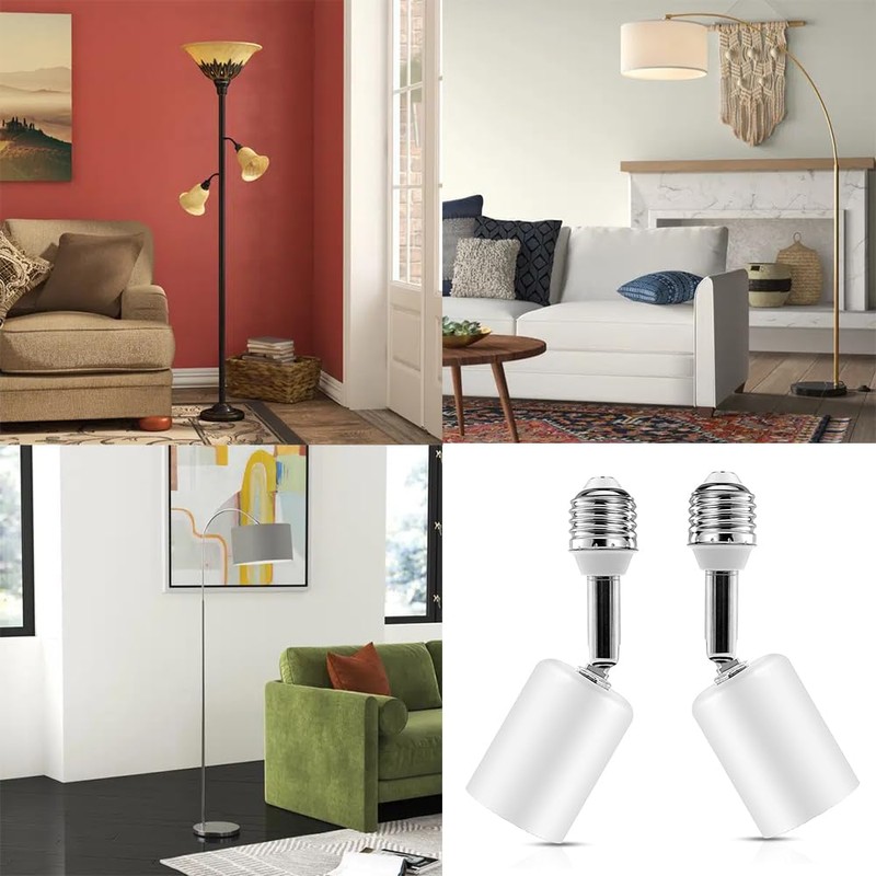 Ceramic & Metal E26 Light Socket Extender,150w-Heat-resistant-Ideal for Light Holder