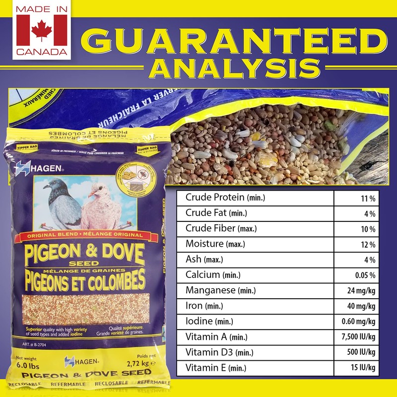 Hagen Pigeon & Dove Seed, Original Formula Bird Food, 6