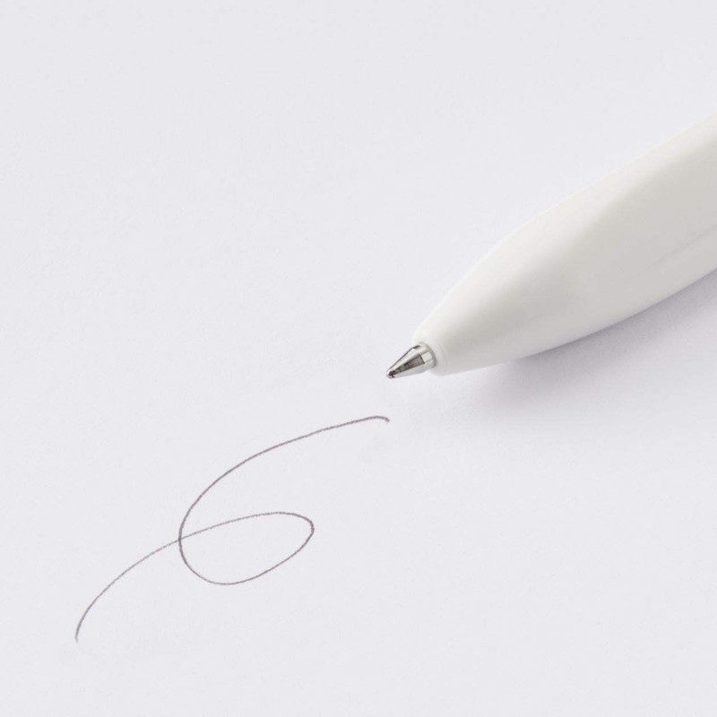 MUJI 02553036 Triangular 2-Color Ballpoint Pen, Mechanical Pencil, White, Ink