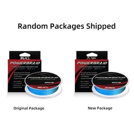 RUNCL PowerBraid Braided Fishing Line, Ultra Durable Braided Line 4 Strands - Seamless Weaving Tech, Enhanced Coating Tech, Zero Stretch, High Sensitivity (Blue, 500Yds, 20LB(9.1kgs))