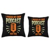 Hosting Podcaster Podcast Microphone Throw Pillow