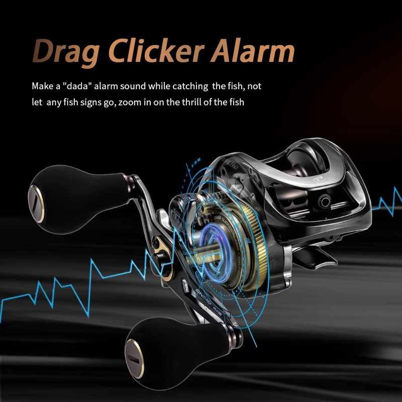 DOVIELLO HIAW200 Baitcaster Reels Low Profile Baitcaster Fishing Reel 11+1BB