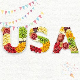 ZIJRXQ 12inch Cardboard Letter Fillable Shpaed Decorative Box (USA)