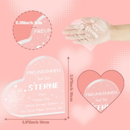 Lemicin Birthday Gift Girlfriend Acrylic Plaque Gifts - Friendship Gifts Cool Gifts Best Friend Christmas Gifts Heart Shaped Decoration for Good Friend Women