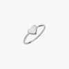 Gold&Dear 14KGP Plump Simple Heart Ring White Gold L (No.
