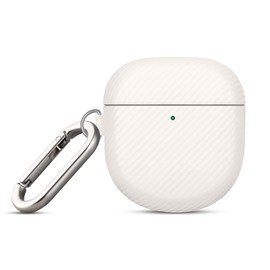 Haobobro Leather Case - for Bose QuietComfort Ultra/QuietComfort Earbuds II Case Cover with Keychain, Selected Skin-Friendly Leather, Handmade Shockproof Cover for Bose QC Ultra/QC 2 - White