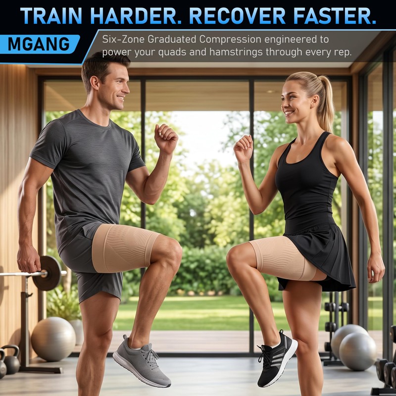 Hamstring Compression Sleeve for Men and Women - Non-Slip Thigh