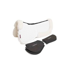 LeMieux Merino+ ProSorb 2 Pocket Half Pad - White/White Medium