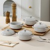 MALACASA Mini Cocotte Set - 12 OZ Ramekins with Lids