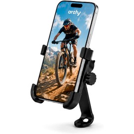 Archy Base Soporte Porta Celular para Motocicleta Rotacion 360 Aleacion Metal Ultra Firme Vertical Universal Accesorios para Moto Motoneta Espejo Retrovisor Seguro (11261C2) (Negro)