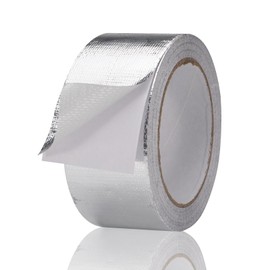 Bagentry Aluminum Foil Tape for Ductwork, 2" x 65 Ft Metal Duct Tape Heavy Duty Waterproof, High Temperature Silver Tape with Adhesive Backing for HVAC Dryer Vents Pipe Sealing Repair