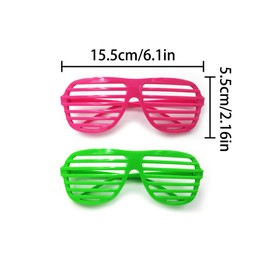 HAIKING Plastic Shutter Glasses, 10 Pcs Party Slotted Glass Sunglasses for Party Favors, Child, Apparel Accessories, Party Props (Random Color)