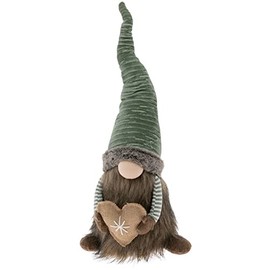 Boston International Fall Autumn Thanksgiving Winter Christmas Tabletop Gnome Decoration, 24-Inches, Green Axel