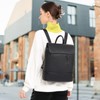 MYHOZEE Laptop Backpack for Women and Men, PU Leather Backpack