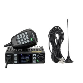 Retevis RA25 Dual Band Mobile Radio, Mini Mobile Transceiver with MR100 High Gain Antenna, 500 Channels, FM Radio, Emergency Alarm, VOX, Long Range Mobile Two Way Radio for Traveling Farm