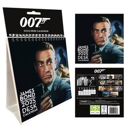 Pyramid International James Bond 2025 Desk Calendar – Collector’s Edition, Iconic Spy Design, 16-Month Planner, Gift for 007 Fans, Premium Paper, Stylish Layout
