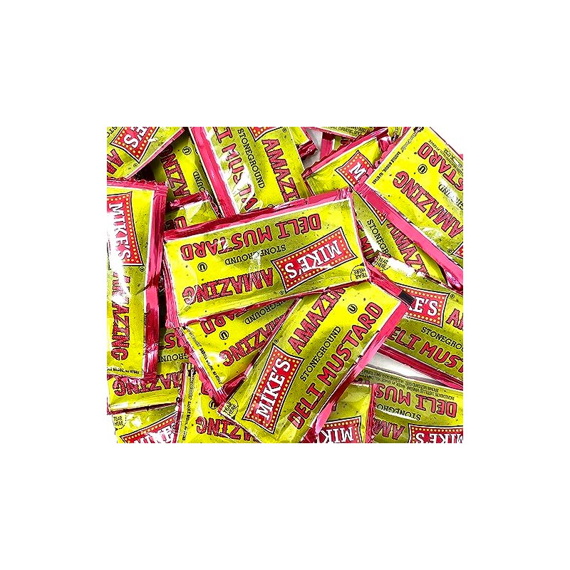 Crait Mike's Amazing Deli Mustard Packets 50 Pack Mustard Packets,