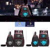 Pawsky Anime Luminous Backpack School Backpack with USB Charging Port