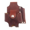 Basket Style Tape Measure Holder with Pencil Pouch (Dark Brown)