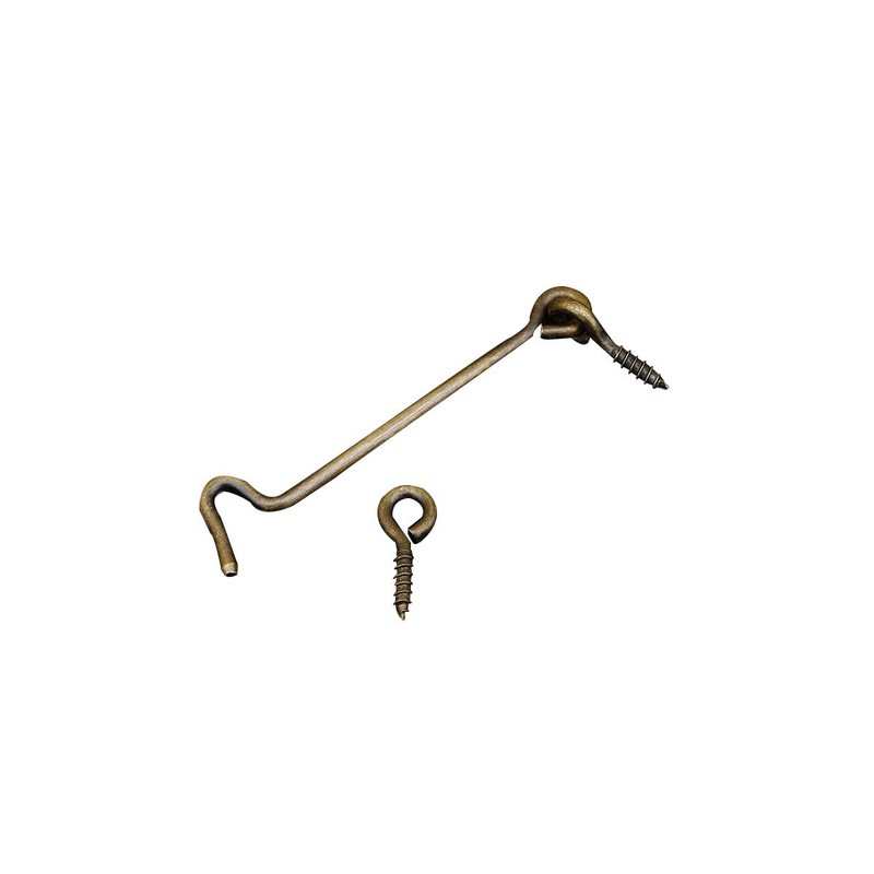 Hook and Eye Latch 7.5cm Retro Cabin Hooks Outside Solid