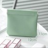 1x Pocket Cosmetic Bag Portable No Zippe self-Closing Water-Resistant Leather