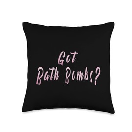 Cute Pink Got Bath Bombs? Throw Pillow