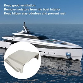 Boat Cowl Vent, Boat Cowl Vent Marine Vent Cover 304 Stainless Steel Cowl Ventilator with Nylon Base High Strength Exquisite Workmanship Boat Vent Cover for Boats Yachts Accessory